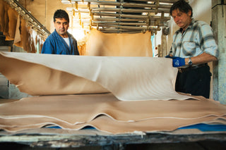 Italian Leather Being Tanned