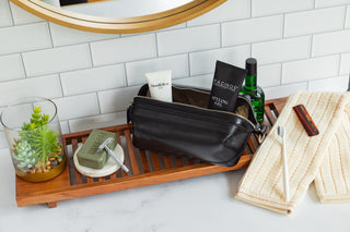 The Perfect Blend Functionality Meets Style in Men's Leather Shaving Kit Bags