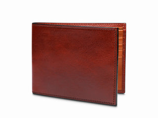 Contrast Old Leather Bifold w/ ID Flap