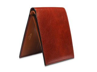 Contrast Old Leather Bifold w/ ID Flap