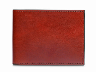 Contrast Old Leather Bifold w/ ID Flap