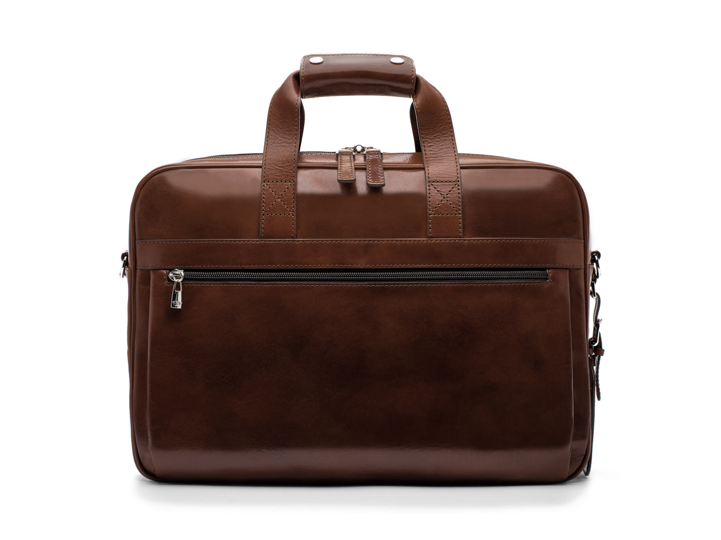 Single Gusset Stringer Bag | Men's Old Leather Bag | Bosca