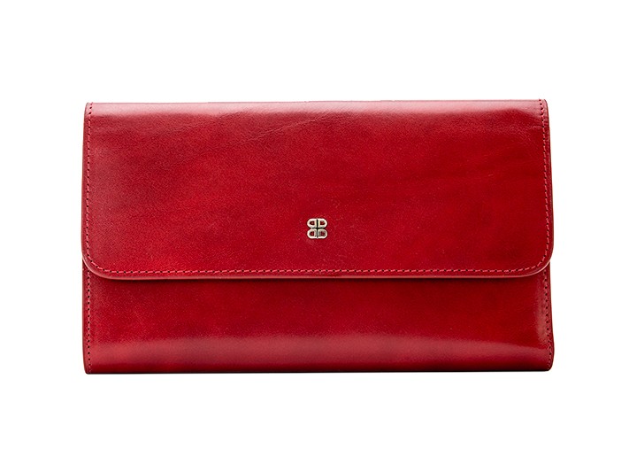 Large Checkbook Clutch in Old Leather | Bosca Women's Leather Wallets