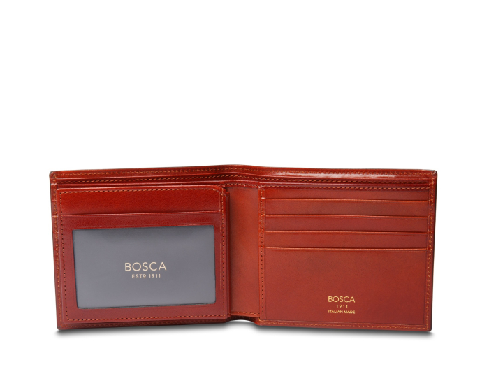 Amazon.com: Bosca | Men's 2 Pocket Card Case Wallet w/I.D. Window in Dolce  Italian Leather : Clothing, Shoes & Jewelry