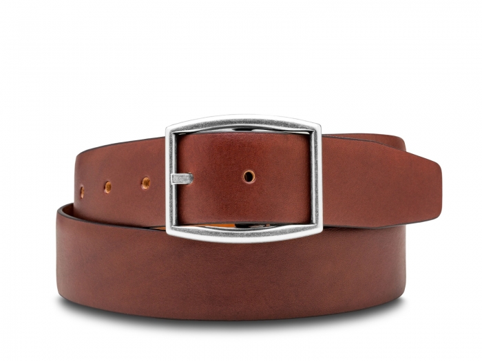 Zacharias Men's Braided Leather Belt Brown 001A