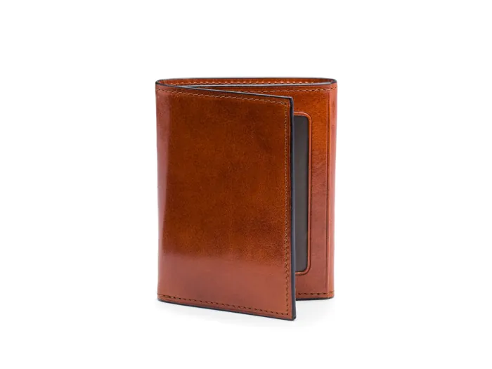 The Bifold Wallet with ID Window Vintage Brown