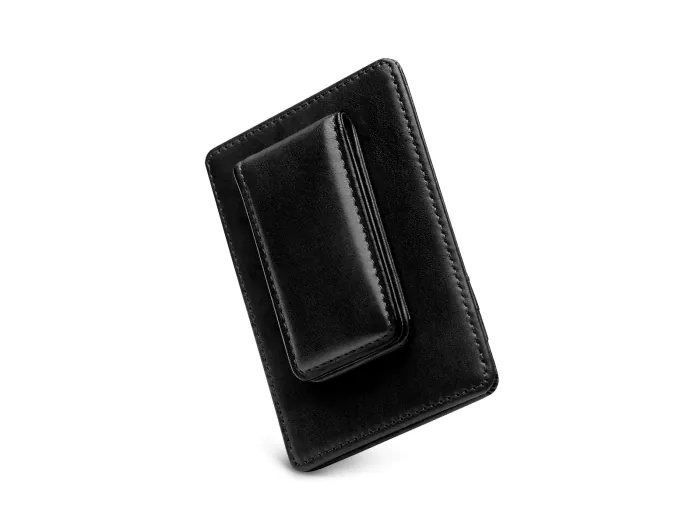 Bosca Old Leather Magnetic Money Clip - Black