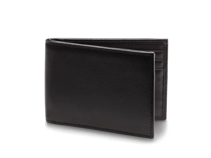 Black Leather Signature Bifold Wallet