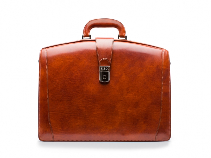 Large Partners Brief | Men's Old Leather Bag | Bosca