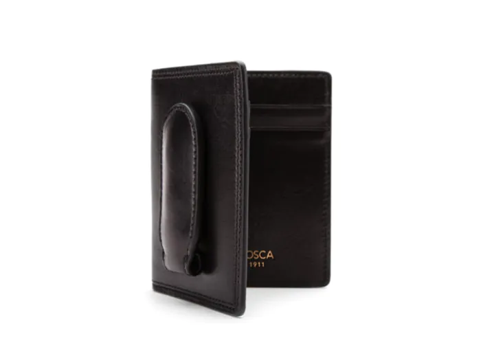 RFID Men's Leather Magnetic Front Pocket Money Clip Wallet 