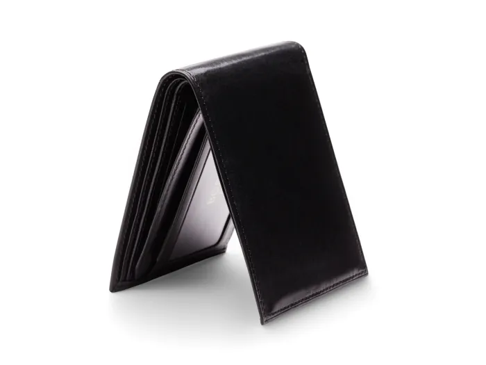 Men's Bifold Leather Wallet with Flap