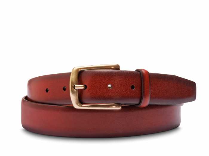 Zacharias Men's Braided Leather Belt Brown 001A