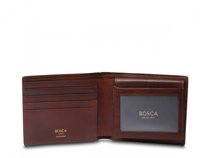 Bosca Old Leather 8 Pocket Credit Card Case Dark Brown