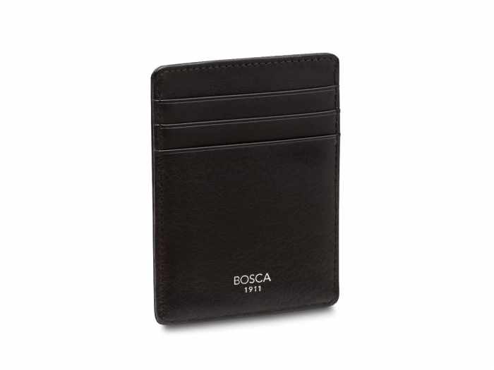 Money Clip Leather Wallet for Men Slim Front Pocket RFID Blocking Card Holder with Super Strong Magnetic (Black)